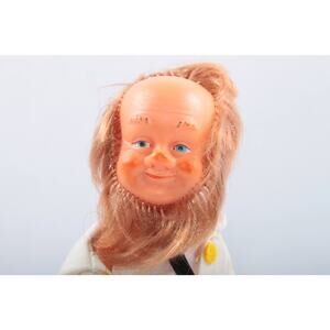 Wizard Of Oz Mayor of Munchkin City Doll Vintage Toy, Dwarf, Dressed In White